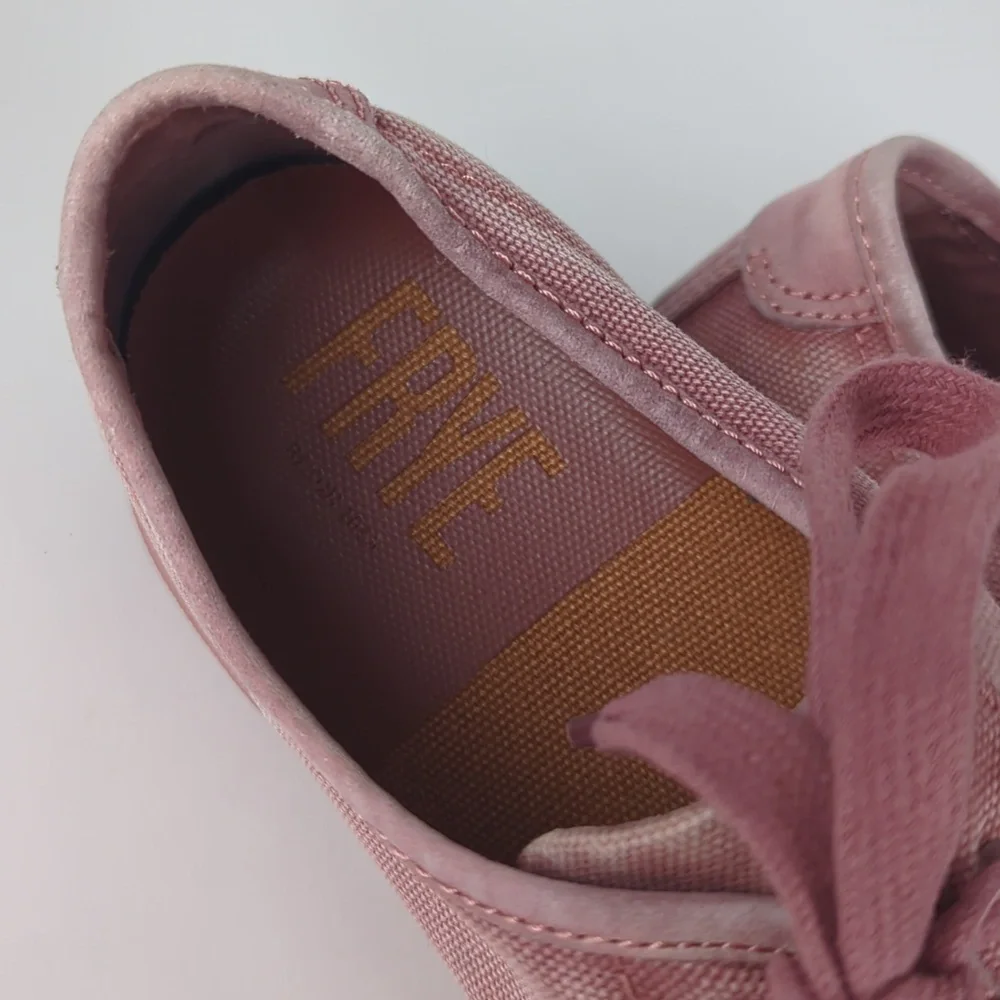 Frye Pink Canvas Low-Top Sneakers